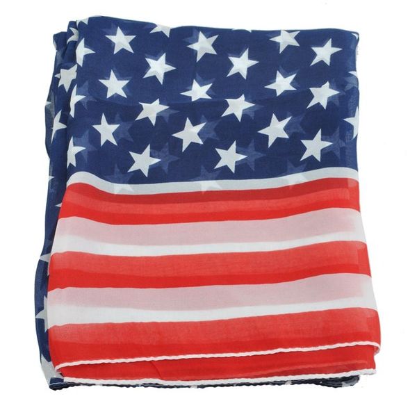 

women girl scarves american flag us flag patriotic theme scarves, Blue;gray