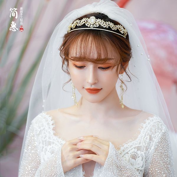 

baroque crown headdress dress shining queen bride wedding accessories 2020 new, Silver