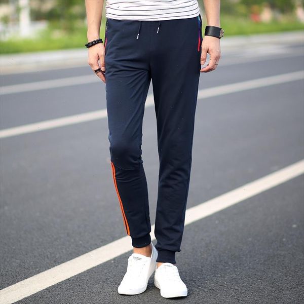 

5xl mens casual pants cotton sweatpants men joggers striped pants gyms loose sweat pants bodybuilding tracksuit bottoms elastic, Black