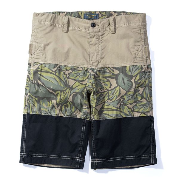 

2021 new summer shorts men's cargo male form of workshop peloton game beetle length printed pants from quality men f66 47th, White;black