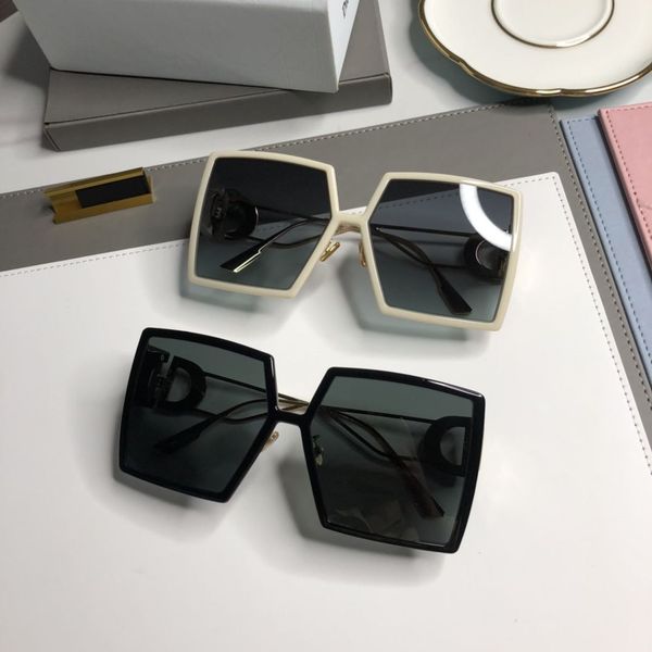 

wholesale-fashion summer beach sunglasses woman overszie goggle sunglasses for man woman uv400 with gift box, White;black