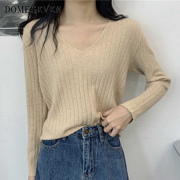 

women's sweaters 2020 autumn pullover v-neck warm minimalist elegant bottoming solid color lady new winter clothes, White;black