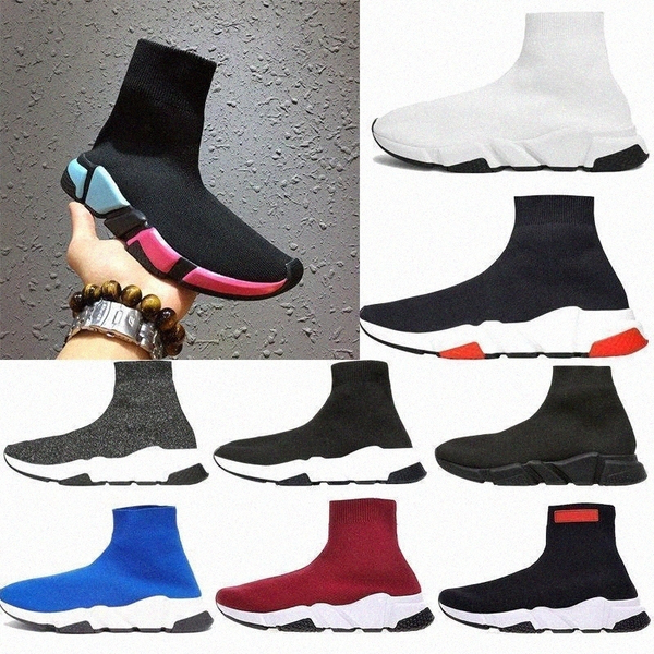 

[with box]2020 speed shoes sneakers trainer casual shoes men women black white red luxury sneaker sports s