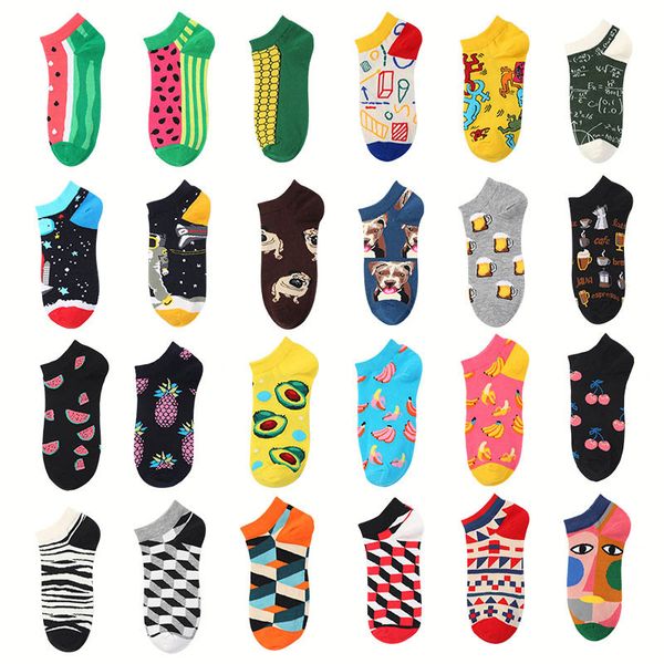 

men women funny socks cotton sports ankle sock for girls wholesale, Black