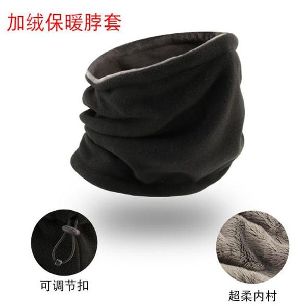 

cycling caps & masks winter polar fleece sports face mask windproof warm outdoor hiking scarf wb-t, Black