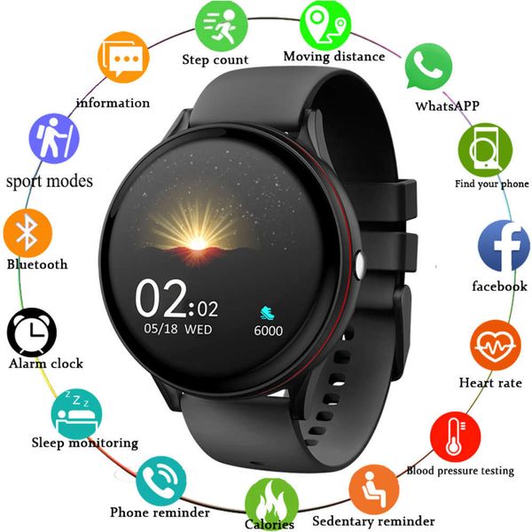 

touch watch, sports smart watch with case, for android ios heart rate blood prsure control and waterproofjk