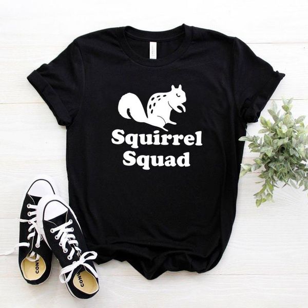 

squirrel squad women tshirt cotton casual funny t shirt gift for lady yong girl tee drop ship s-777, White