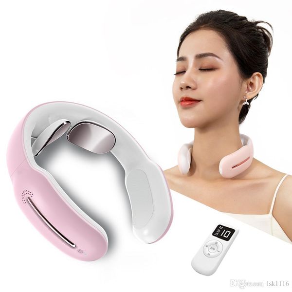 

smart electric neck and shoulder massager low frequency magnetic therapy pulse pain relief relaxation vertebra physiotherapy