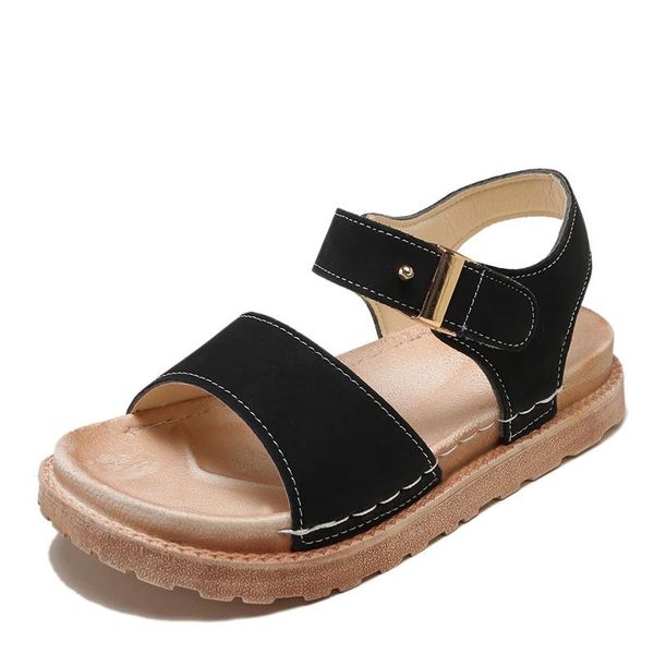 

platform shoes women sandals wedge heels shoes height increasing women buckle thick soled beach sandals sandal nvlx140, Black
