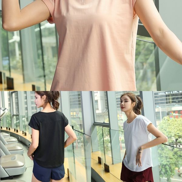 

2lttr clothes jacket women's loose fitness t-shirt large sports clothing yoga clothes size quick-drying t-shirt yoga clothing short sle