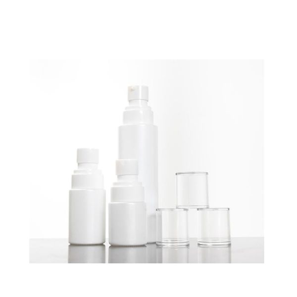 

pearl white glass empty skin care container,lotion 30ml spray bottle