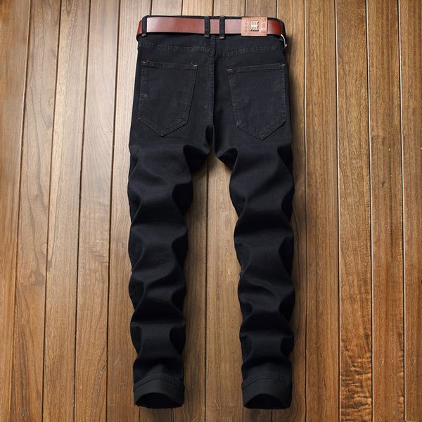 

mens jeans fashion distressed zipper ripped jeans new mens skinny biker pants black hip hop denim pants, Gray