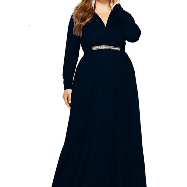 

2021 new long sleeves with v-down feminine fashionable stylish maxi dress loose size women's clothing rentals up to high k45z, Black;gray