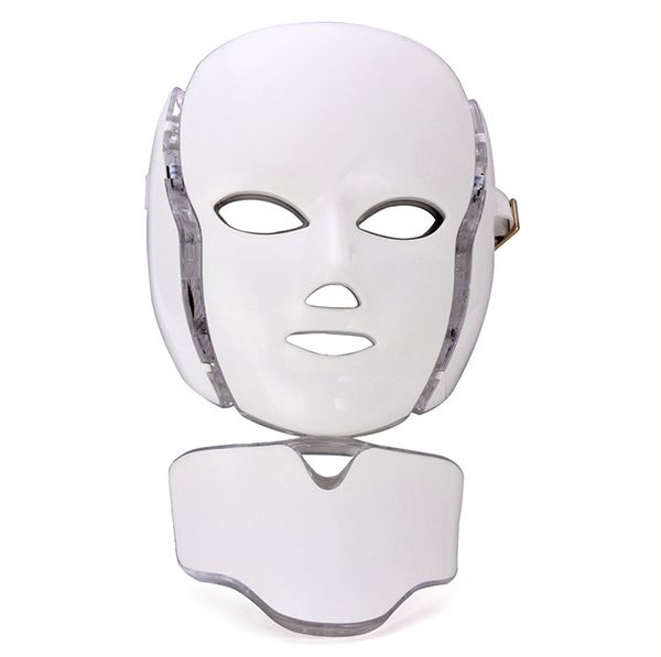 

light therapy led facial mask with 7 pn colors for face and neck skin rejuvenation led face mask with microcurrent personal home use
