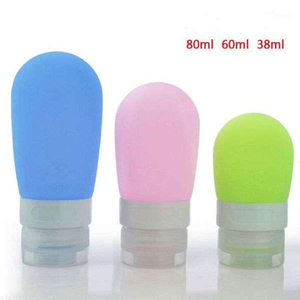 

38ml 60ml 80ml portable bottle empty silicone travel packing press bottle for lotion shampoo bath container1