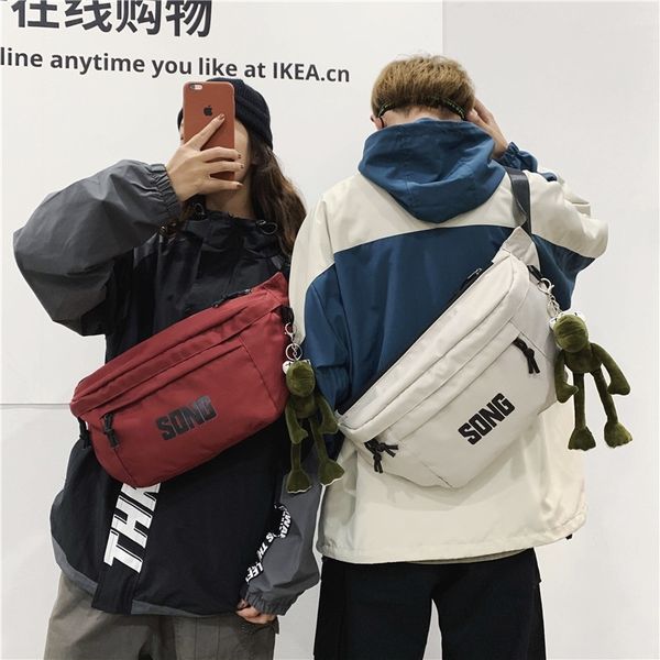 

large capacity hip hop street waist bag travel crossbody casual shoulder bag fashion fanny pack for men big waist pack t200824