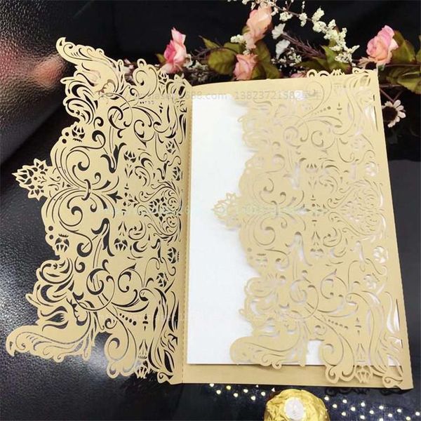 

greeting cards hollow delicate carved romantic wedding party invitation card invitations for wedding/business/party/birthday 10pcs/set 5z