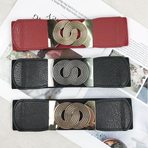 

plus size belt ladies waist wide belts for women elastic cummerbunds designer belts big ceinture femme waistband, Black;brown