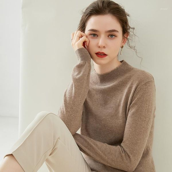 

100% woolen sweater women o-neck sweater 2020 autumn winter warm soft knitted pullover femme jumper women cashmere1, White;black