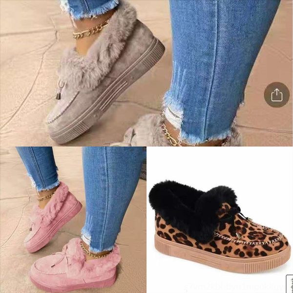 

edhf5 suihyung cotton home slip plus velvetpers winter warm plush indoor comfortable women yarn shoes mop solid flock ladies house, Black