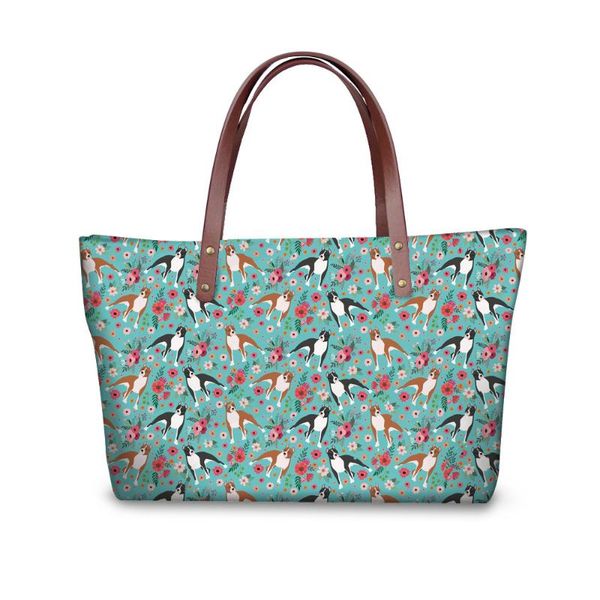 

индивидуальные сумки женщин стаффордширский терьер цветы printed дамы известные бренды большие повседневные сумки плеча сумка женская