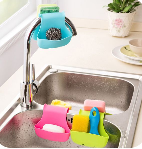 

brand new double sink caddy saddle style kitchen organizer storage sponge holder rack tool soft and flexible