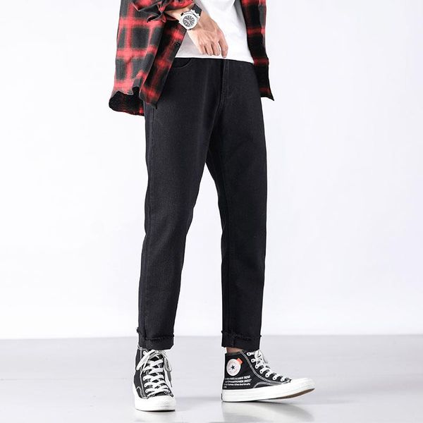 

new casual fashion spring autumn men jeans trend straight denim pants, Blue