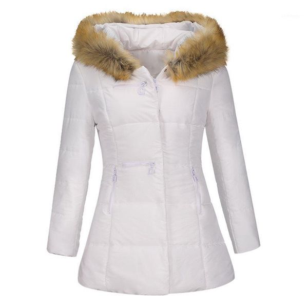 

women faux fur coats casual vintage white plus size warm winter slim thick zipper solid hooded elegant female fashion overcoats1, Black