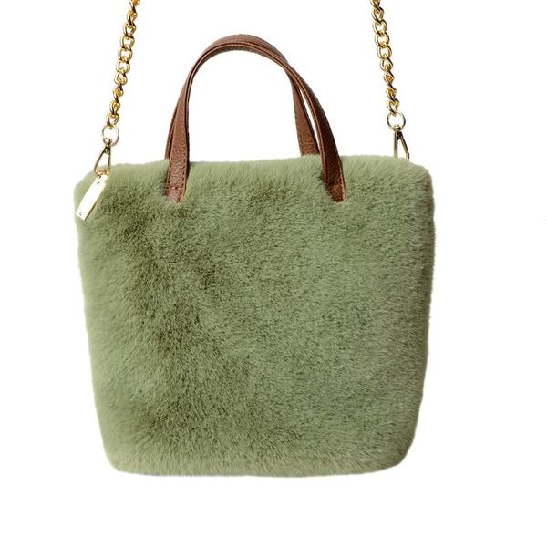 

new fashion casual plush bag female handbag women chain shoulder messenger bag