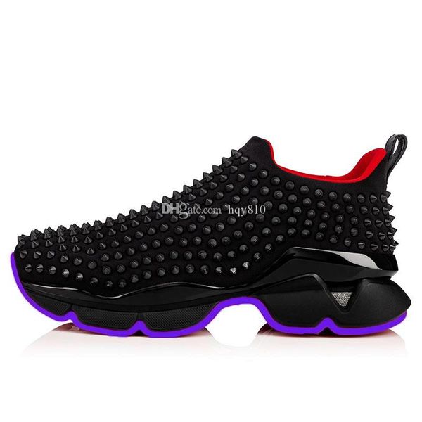 

designers louboutin cl christian luxurys red bottoms spike sock donna flat sneakers fashion men flat shoes women size 35 wwz