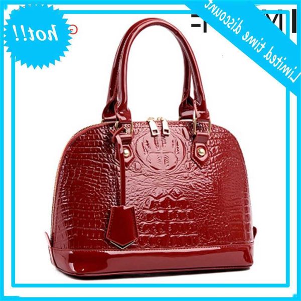 

new crocodile pattern handbags pu learn high capacity women shoulder bags ladies handling bolsa feminina