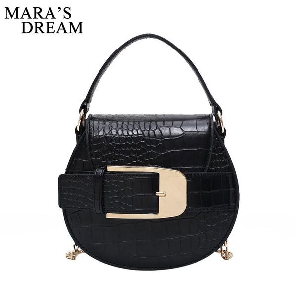 

mara's dream 2020 new solid color fashion handbags pattern all-match single shoulder bag fashion messenger small round bag