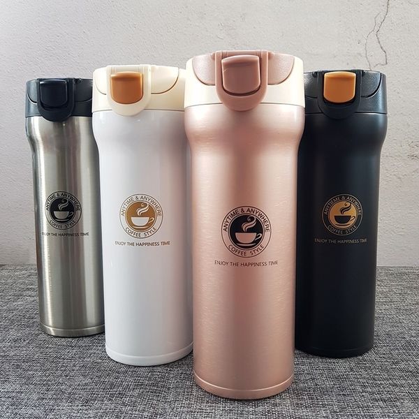 Heißqualität Doppelwand Edelstahl Vakuumflaschen 350ml 500ml Auto Thermo Tasse Kaffee Tee Reise Becher Thermol Flasche ThermoCup 201204