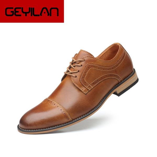 

dress shoes men man business male lace-up bullock large size genuine leather increased men's 0302, Black