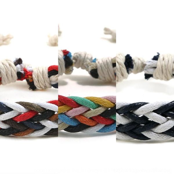 

ffcag ручной тканый для женщин пеньков нового стиля bracelethemp регулируемого мужского браслет веревочки веревка мода персонализированного, Golden;silver
