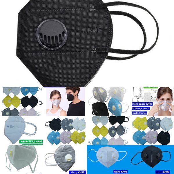 

1 day ship factory sales price dhl 5 layers meltblown face cover breathing valve respirator mask en149:2001 2 nsfjz