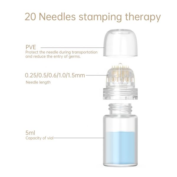 

hydra needle 20 acupuncture screw thread microneedle derma stamp mesotherapy
