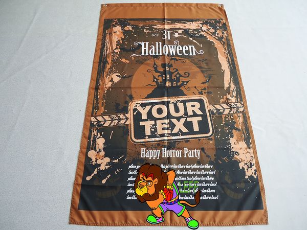 

human skeleton grave halloween 90*150cm 150g/m2 polyester flag