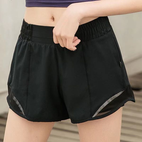 

lu-334 loose fitting yoga shorts pocket quick drying fitness shorts new spring and summer dress with logo