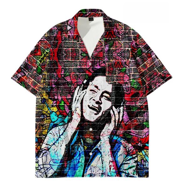 

original street fashion short sleeve shirts 3d clothes harajuku men's shirts 2020 new arrival summer clothing, White;black