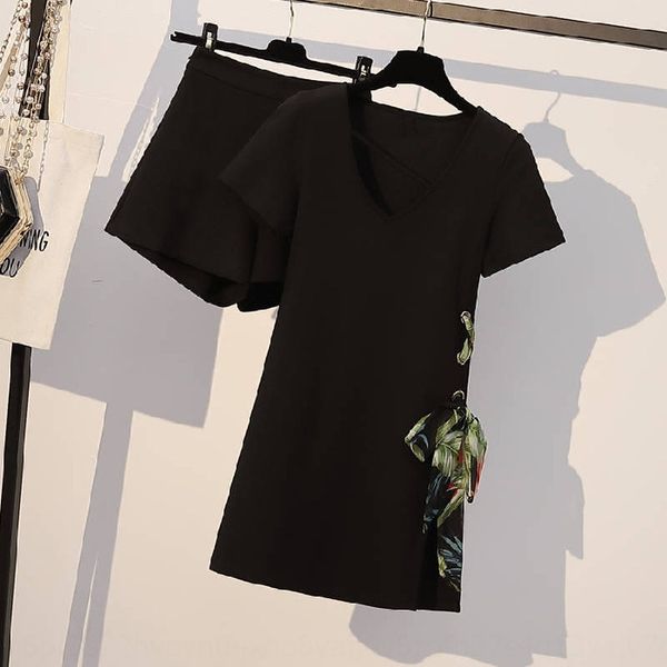

женщины размера больших показывает тонкое и живот небольшой dresssmall формального dresscovering платье набора корейской версия тонкая и пух, Gray