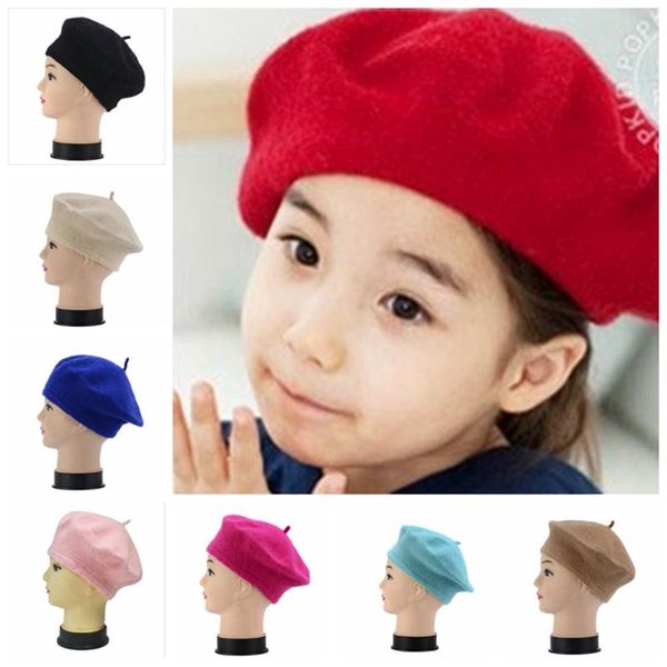 

hair accessories fashion infant toddler stretch nylon hats soft wool born kids caps british style child birthday girls bonnet po props, Slivery;white