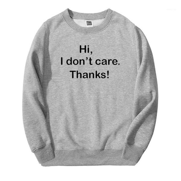 

hi i don't care thanks letters print 2020 new style men hip hop fleece men streetwear spring winter fashion sweatshirt hoodies1, Black