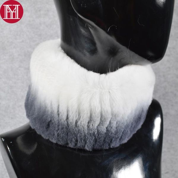 

women real rex rabbir fur headbands girls handmade good elastic real rex fur scarf natural ring scarves, Blue;gray