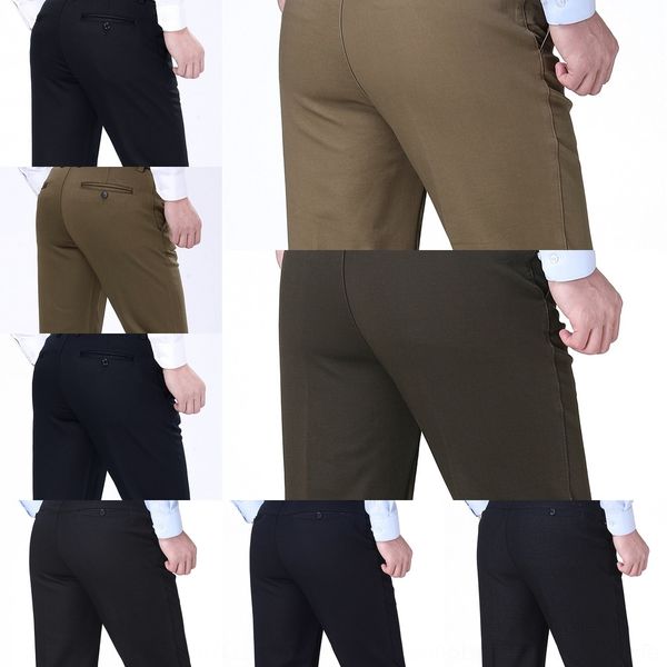 

gw61p spring autumn middle-aged men's trousers casual middle casual aged and dad men's trousers thick loose straight pants high wa, Blue