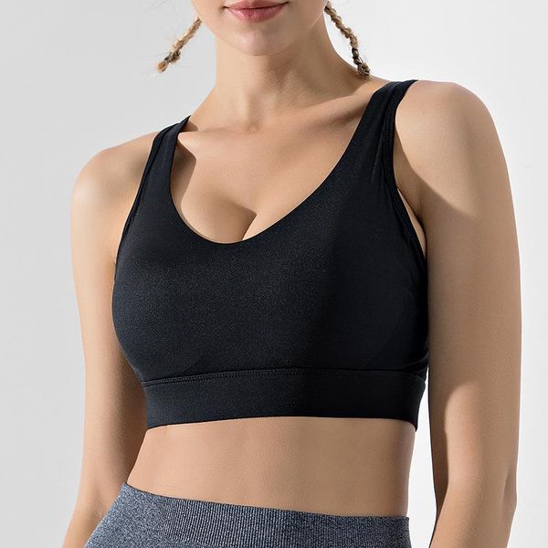 

женщины fixed грудь pad противоударного спорт bras backless крест йог top запуск тренировка sportwear push up дышащего mujer спорт бюстгальт