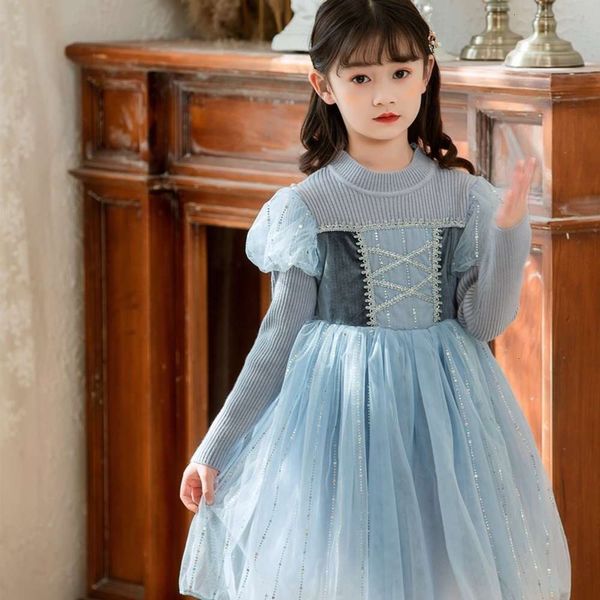 

splicing yarn mh knitting new autumn woolen drs girls' princs skirt zzz8, Red;yellow
