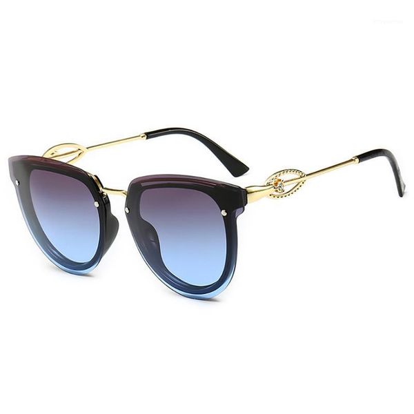 

vintage oversized round sunglasses women brand metal rhinestone plastic material lenses retro 2785 uv400 eyewear1, White;black