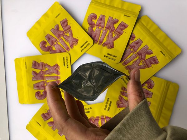 

наклейки майларовая пустые 3.5g сумок местных mix желтая и съестные припасы сумка упаковки голограммы мешок ароматизаторы торт печенье этике