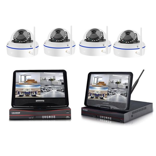 

wireless camera kits 1080p nvr kit 10 inch lcd monitor 2mp wifi dome p2p mobile phone video home security system surveillance